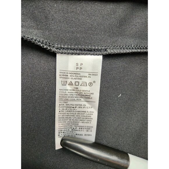 Banana Republic Wrap Dress Long Sleeve Knee Length Size S Petite Stretchy Black - Picture 10 of 14